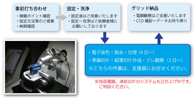透過型電顕試料作成支援